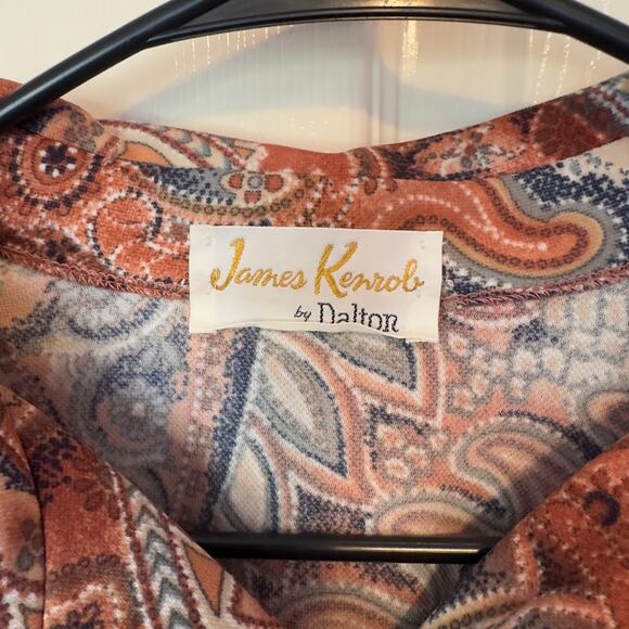 Vintage James Kenrob by Dalton Long Sleeve Button Up Blouse No Size Paisley - Picture 3 of 8